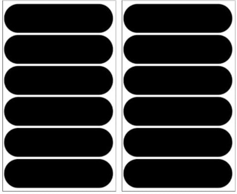 2 Set Schwarz Reflektierende Aufkleber, 8 x 3cm Reflektierenden Aufklebern für Motorradhelm, Selbstklebend, Hohe Nachtsichtbarkeit & Haftung