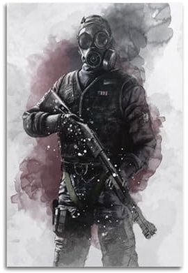 UHHYFVN Tom Clancy's Rainbow Six Siege Spiel-Poster, Wandkunst, dekoratives Gemälde, Poster, 20 x 30 cm, ungerahmter Stil