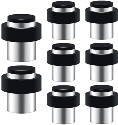 8 er Set Türstopper Boden Edelstahl, Door Stopper, Türstopper Wandmontage mit Gummi Puffer Ø32x45mm Door stopper Türstopper zum schrauben