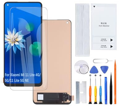 H&LYCYJ Pantalla LCD para Xiaomi Mi 11 Lite 4G/5G/11 Lite 5G NE TFT M2101K9AG M2101K9G M2101K9C M2101K9R Pantalla LCD de repuesto con kit