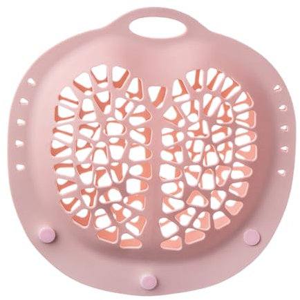 Bra Washer Protector for Laundry – Easy to Use Bra Laundry Ball, Undergarment Saver | Pink Silicone Structured Bag for Washing Machine, Delicate Bra Cup Guard Cage for Anti Deform Protection Wash