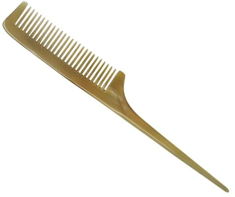OATIPHO Haarfärbekamm Spitzkamm Aus Yakhorn Friseurkamm Mit Feinen Zinken Für Präzises Haarstyling Geeignet Für Salon Und Zuhause 7.87 Zoll