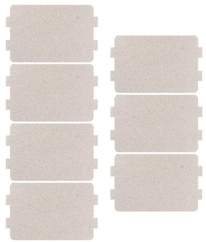 Mikrowellen Glimmerplatte 7 Stück aus Mica Papier für Heimgeräte | Wellenleiter Abdeckung, Zuschnitt Leicht Möglich, Silber, für Mikrowellenofen und Toaster, Reparaturteil