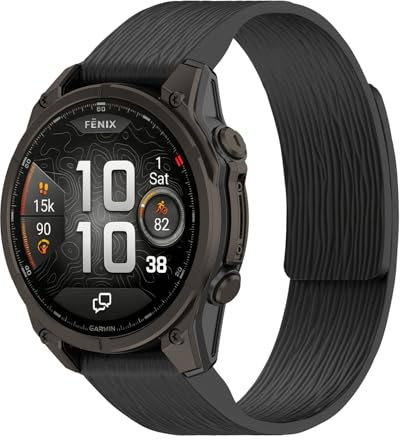 Miimall 20 mm Quick Fit Magnetband für Garmin Instinct E 40MM/Fenix 8/Descent MK3/Descent MK3i 43mm/Epix Pro 42MM, Weiches Silikon Ersatzarmband für Fenix 6S/7S Pro/6S/7S/5S/5S Plus/Instinct 2S Band