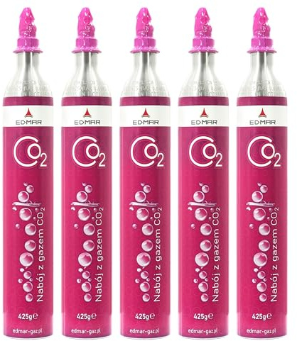 Bestschweissen.de EDMAR - Cilindro de CO2 Quick Connect para SodaStream, hasta 60 l de agua, aluminio, compatible con Art, Duo, Terra (5 unidades)