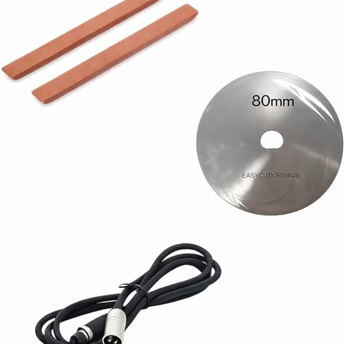 EasyCut Professional Kebab Machine Replacement Kit, 80mm Stainless Steel Blade, Sharpening Stones, Power Cable for Doner Gyro Slicer