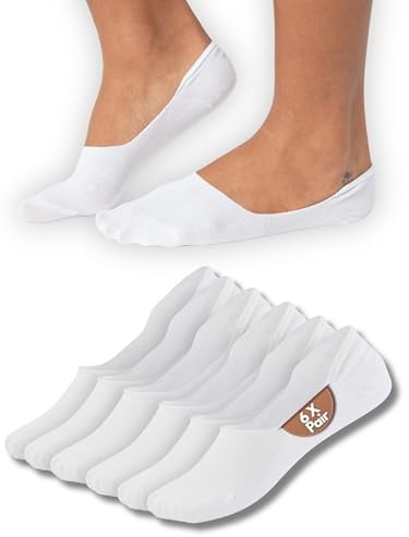 Ballerina Socken Damen 35-42 – Unsichtbare Sneaker Socken mit Anti Rutsch Silikon, Dünne Sommer Füßlinge für Ballerinas, Loafer & Sneaker – Damen Socken Weiß, Beige, Grau, Schwarz – 6er Pack /QSOCKS