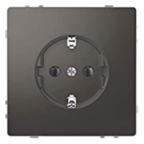 Schneider Electric Merten Schuko-Steckdose, 1-fach, Steckklemmen, System Design, anthrazit, Artikelnummer MEG2301-6034