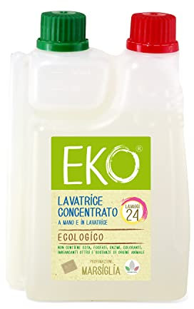EKO Detersivo Lavatrice Liquido, Marsiglia - 24 Lavaggi 600ml - Concentrato Ecologico