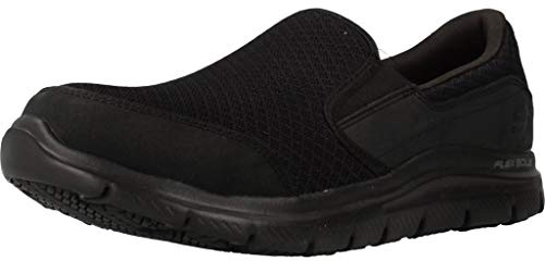Skechers COZARD, Girl's Slip On, Black (Black Mesh/Nubuck Water Stain Repellent Blk), 3 UK (36 EU)