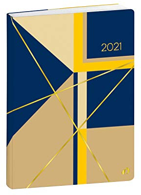 Agenda 2021 Weekly Large Nova navy jaune 15x21 569021Q