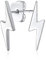 Winzige Minimalistische Geometrische Zick Zack Blitz Stud Ohrringe Für Frauen Teenager .925 Sterling Silber
