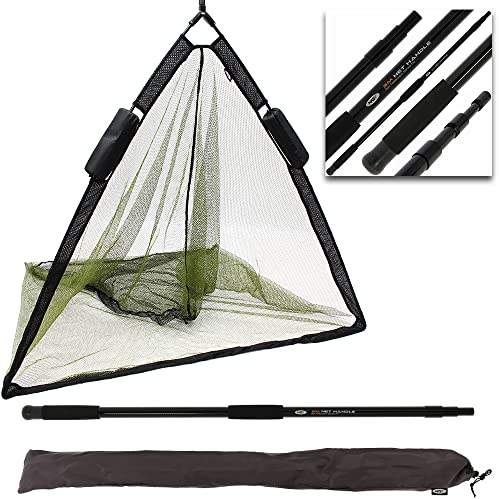 DNA Leisure NGT Kescher für Karpfen, grobe Hechte, 106,7 cm, Doppelschwimmer, 3 m, 3 Stück Schraubgriff