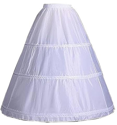 Brautkleid Reifrock Petticoat Unterrock Petticoat Reifrock Mädchen Petticoat Brautkleid Lang Reifrock Unterrock Crinoline Underskirt Petticoat 3 Hoops Underskirt Für Hochzeitskleider Ballkleider