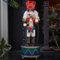 Marco Paul 30cm Animated wooden nutcracker soldier Hand-painted Christmas Decor Drumming Nutcracker Ornaments For Christmas Decorations Indoor Xmas Decorations Wooden Nutcracker Toy