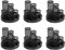 OSCO Black Wiremesh 5 Tube Pen Pot | 6 Pack | Desk Tidy | Stationery Sorter | Office Organiser | Pencil Holder | Cosmetic Display | H14 x W15.5 x D15.5 cm |