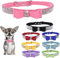 Strass-Hundehalsband, Fliege, niedliches glitzerndes Leder, Katzenhalsband, Kristalldiamanten, klein, mittel, groß, Welpen, Kätzchen, Schwarz, XS