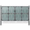 ZEYUAN Black Double Door Fence Gate 300 x 225 cm,Garden Gates High galvanised wrought iron metal swing gate