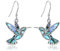 Kolibris Ohrringe Silber 925 Abalone Muschel Vogel Ohrringe Hängend Süßer Kolibris Schmuck Geschenk für Damen Mädchen Mutter Tochter Tiere Kolibrin Liebhaber