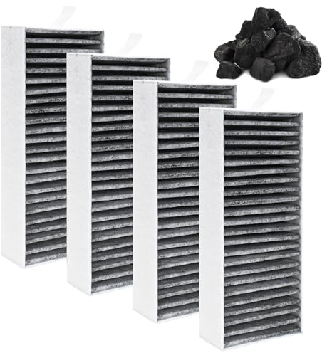KEEPOW 4 Stück Aktivkohlefilter für Dunstabzugshaube, Dunstabzugshaube Filter für Siemens HZ9VRCR0 17004796 /für Bosch HEZ9VRCR0 17004805 /für Neff Z821VR0 17004806 /für Gaggenau CA282111