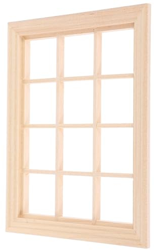 TOYANDONA Puppenhaus Fenster 1:12 Maßstab Miniatur Fensterrahmen Modell Puppenhaus Holzfenster Fenster Puppenhaus Winzige Puppenhausfenster Mini-fensterrahmen Möbel