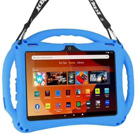 TOPESCT Funda Fire HD 10 y Fire HD 10 Plus para niños (11ª/13ª generación, versión 2021/2023) para niños (Azul)