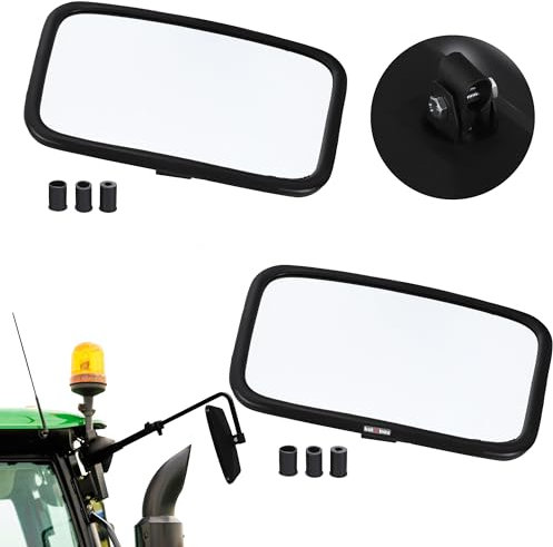 KOTARBAU® Traktor Spiegel Universal 25 x 16,5 cm PVC 2 Stück Rückspiegel Traktor LKW Spiegel Rückfahrspiegel mit Halterung Spiegel Landwirtschaft
