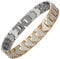 YINOX Super Magnetic Men's Bracelet, Magnetic Gold Tungsten Steel Bracelet, Men's Tungsten Steel Bracelet, Includes 22 NdFeB Magnets and Gift Box (21.5cm)