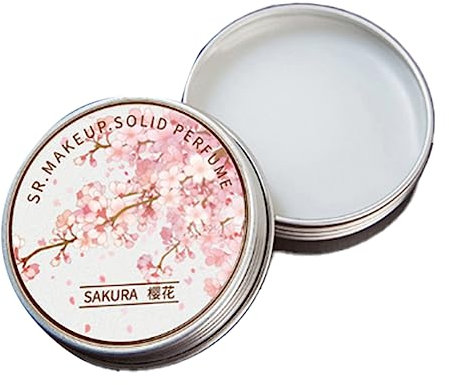 Okeeyseda 5 Pezzi Profumo da Balsamo Portatile Fragranze di Lunga Durata Eleganti Profumi Solidi Femminili (Fiori di Ciliegio)