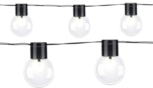 GRUNDIG Solar Lichterkette 4,85 m LED Außen Gartenbeleuchtung Solarbetrieben - Gartenlichter mit automatischem Tag/Nacht-Sensor - Kaltweiß