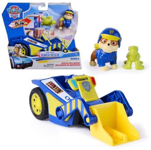 Paw Patrol, Search & Rescue, Bulldozer di Rubble, Retrocarica, 3+