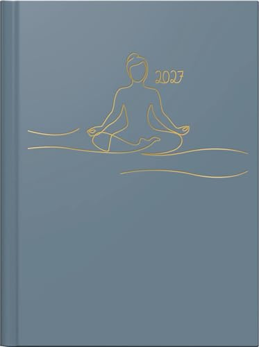 rido/idé 7013607037 Taschenkalender Premium Young Line Mini 2027 Yoga A6, Papier: 2 Seiten = 1 Woche