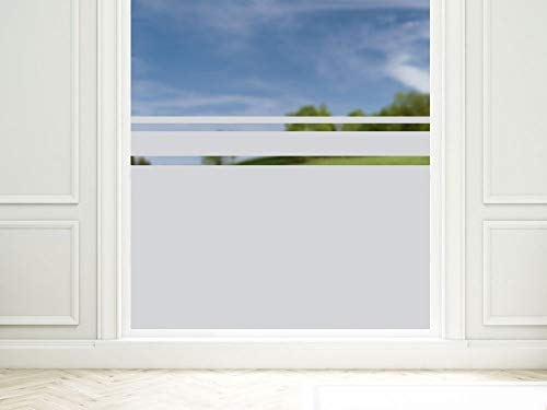 GRAZDesign Sichtschutzfolie Fenster Streifen, Fensterfolie zur Deko/Sichtschutz, Glasdekorfolie Blickdicht / 80x57cm