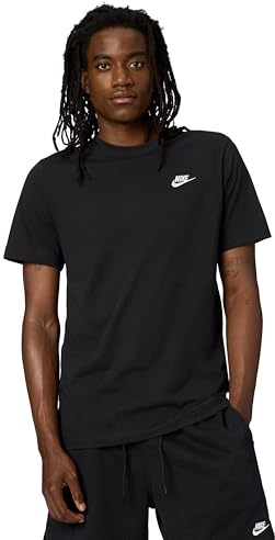 Nike Herren T-Shirt Sportswear Club, Black/White, XL, AR4997-013