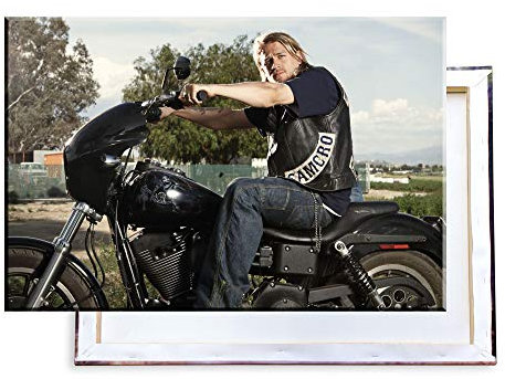 Unified Distribution Sons of Anarchy - Jax Teller - Charlie Hunnam - 100x70 cm - Bilder & Kunstdrucke fertig auf Leinwand aufgespannt und in erstklassiger Druckqualität