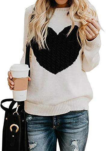 FGFD&OU c Femme Femme Sweat à Capuche en Feutre Oversize Pullover Hiver Primavera Manche Long décontracté Mode Pulls de Noël (Beige, L)