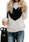 FGFD&OU c Femme Femme Sweat à Capuche en Feutre Oversize Pullover Hiver Primavera Manche Long décontracté Mode Pulls de Noël (Beige, L)