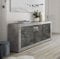 Mobile Contenitore 2 Ante 2 cassetti Moderno Effetto Cemento e OSSIDO Ante con Serigrafia Soggiorno Madia Buffet con sportelli Design URBE 07