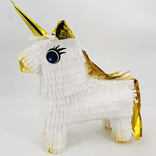 Pinata * SÜSSES Einhorn * | Piñata Wird mit Süssigkeiten oder Spielen gefüllt | Größe: ca.17 x 20 x 5,6cm | Spiele & Spass zum Kindergeburtstag | Kinder lieben Dieses Geburtstags-Spiel