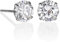 ZAVANA Clous d'Oreilles pour Homme. Boucles d'Oreilles en Argent Sterling 925 avec des Zircons Ronds de 4mm. Puces d'Oreilles Argent pour Hommes