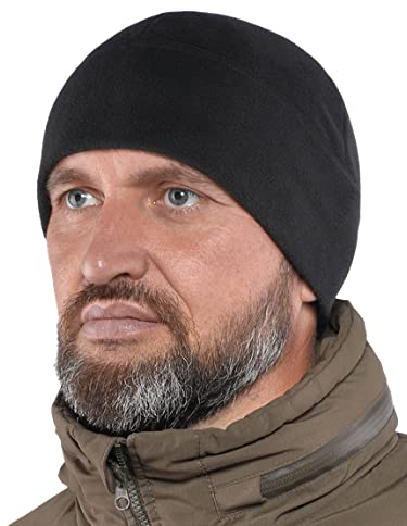 2SBR 2SABERS Warme leichte 170 Fleece-Uhrenkappe – Herren Damen – Outdoor-Totenkopf-Mütze, Schwarz, X-Large