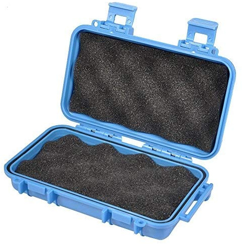 MAGT Caja de almacenamiento en seco, caja de almacenamiento de supervivencia al aire libre Caja de almacenamiento en seco impermeable a prueba de polvo para acampar(L-Azul)
