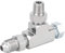 Qiilu Racor en T de 1/8 Npt, 3 vías NPT de 1/8 a 4AN y Adaptador de Bloque de Enchufe Racor en T Sensor de presión de alimentación de Aceite
