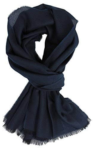 Rotfuchs Sciarpa estiva unisex tinta unita, colore kaki/tortora/nero/lana marina, made in Germany