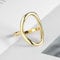 HCMA Bague géométrique Minimaliste irrégulière Creuse Ellipse Or Couleur Argent pour Femmes bagues Ouvertes