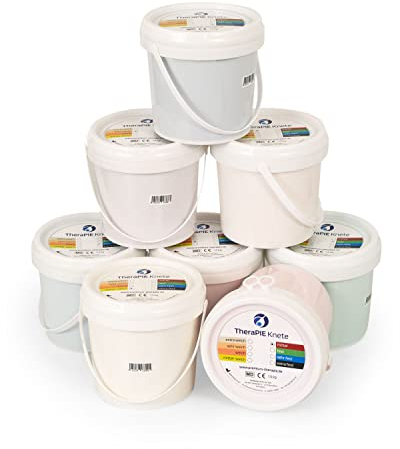 AFH TheraPIE Knete® 1,5 kg | Therapie Knetmasse | 8er Sparset inkl. Gratis AFH Knetfibel