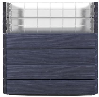 Garantia Ergo Quadro Turbo L 75 Hochbeet Wood, inkl. Flora Wassersparsystem - Blumentopf, Hochbeete für Garten, Pflanzkübel Groß Außen, Blumenkasten, Blumentopf Hoch, Blumenkübel, Frühbeet
