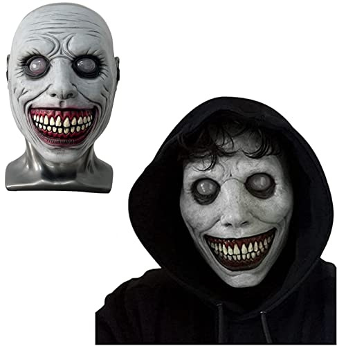 Gutecomuik Máscara de Terror de Halloween - Miedo Mascarada, Demonio Sonriente Payaso Aterrador para Cosplay y Carnaval