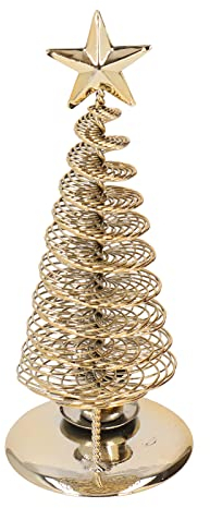 Ausla Christbaumkerzenhalter Weihnachtskerzenhalter Tisch-Weihnachtskerzenhalter Gold Im Europäischen Stil für Weihnachtsdekoration Candlelight-Dinner 9 X 23,5 cm