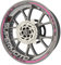 Komplettes Set Felgenrandaufkleber für Honda Supermoto Motorrad Premium Qualität (Aufkleber für beide Felgen) (Rosa)